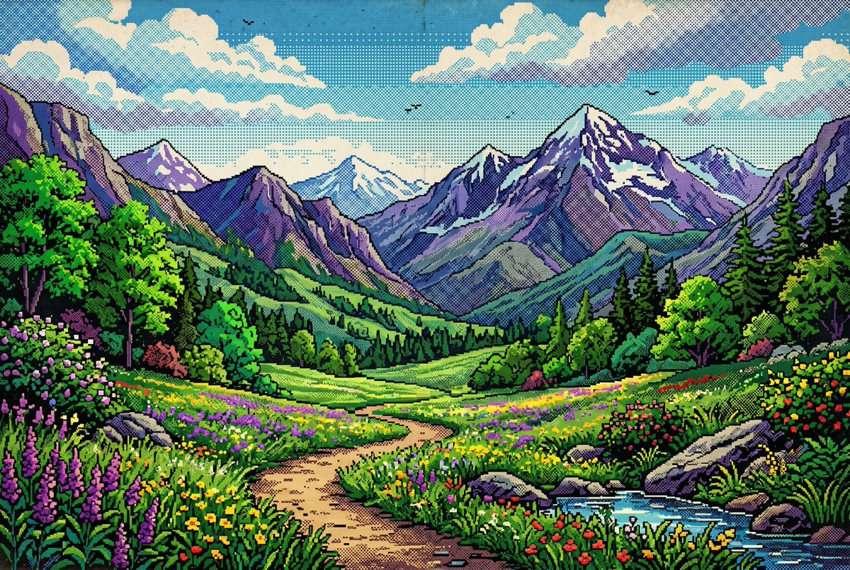 复古像素山谷