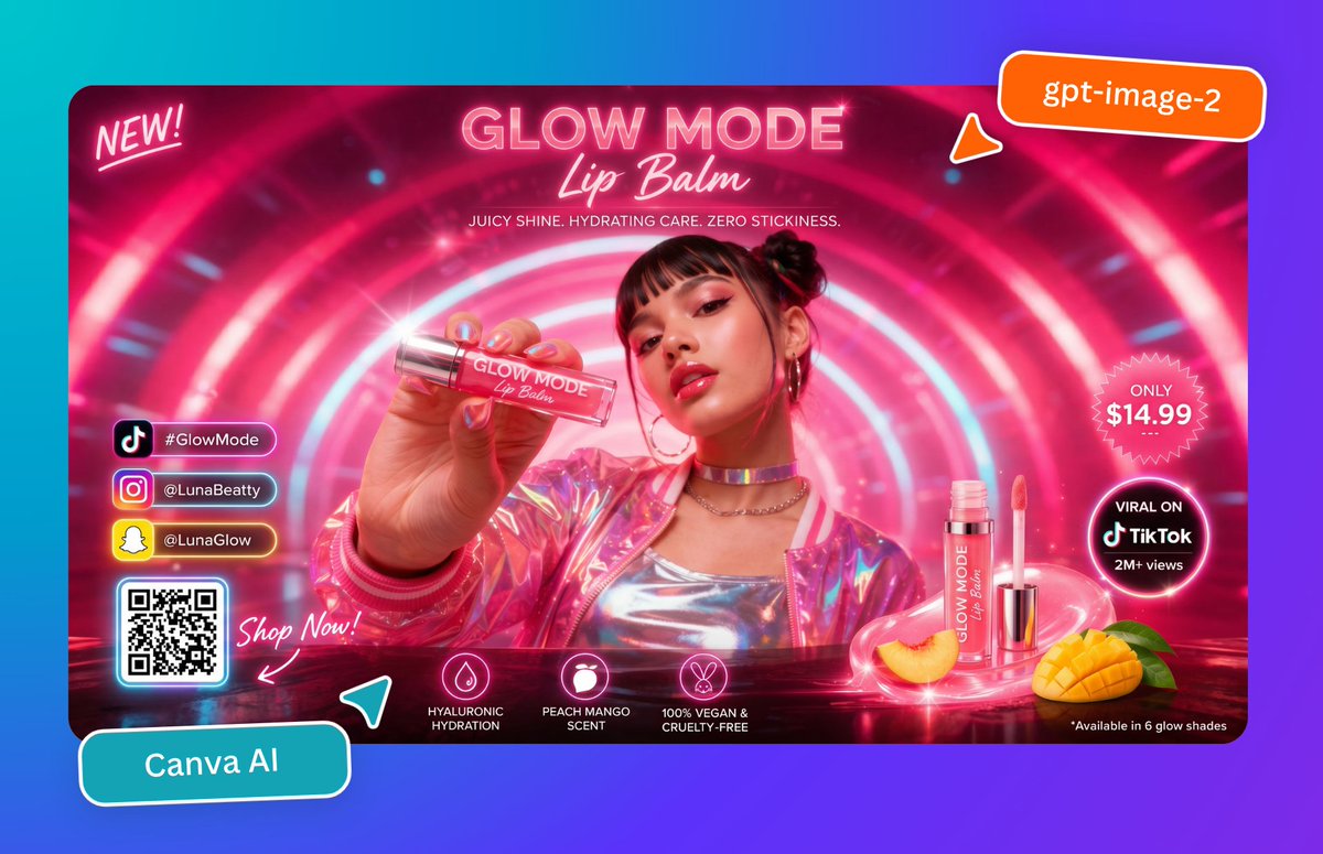 Neon Lip Balm 新品发布广告