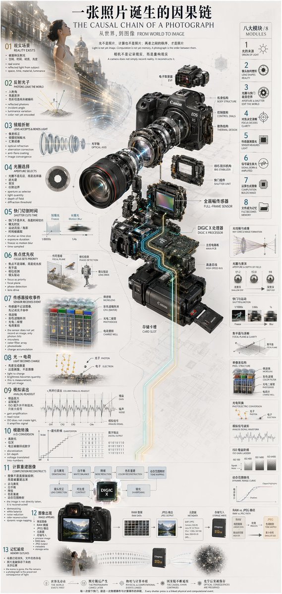 相机爆炸视图信息图