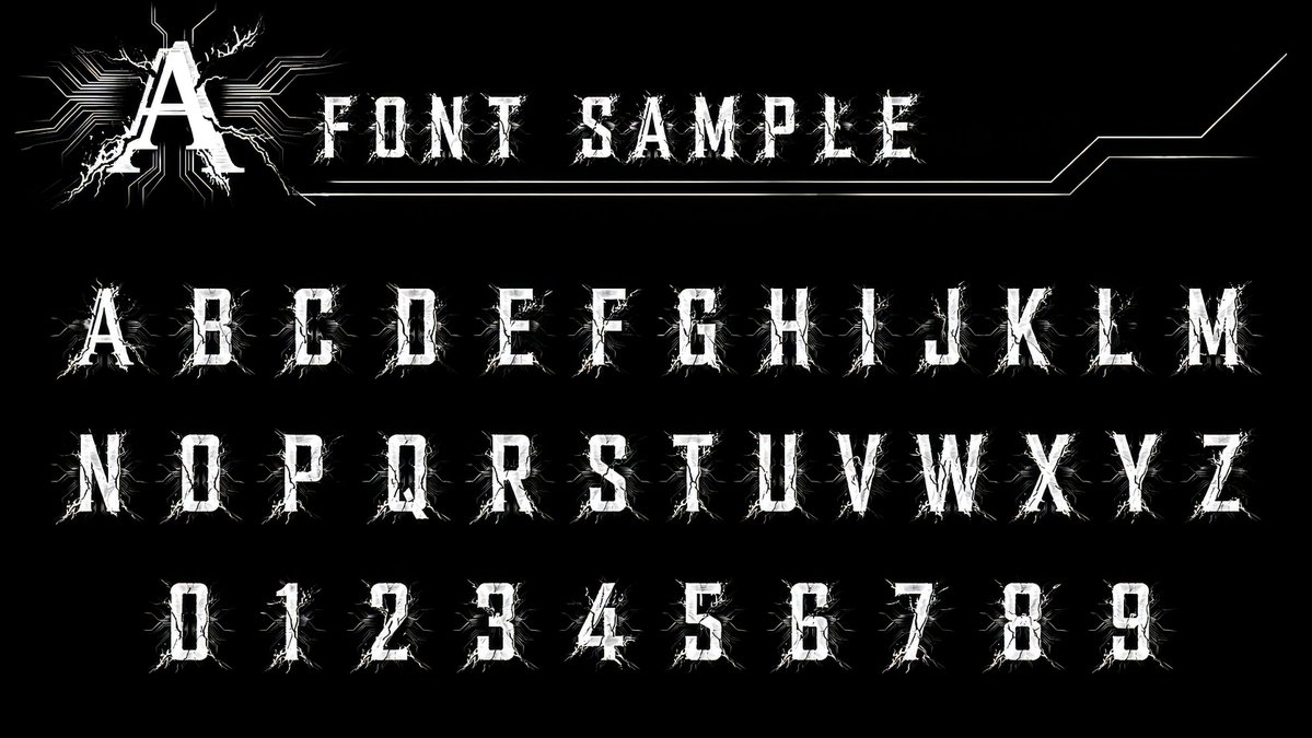 字母数字字体目录