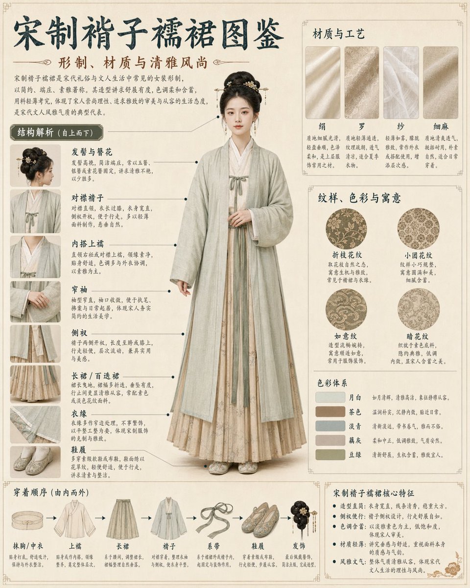 宋代汉服信息图指南