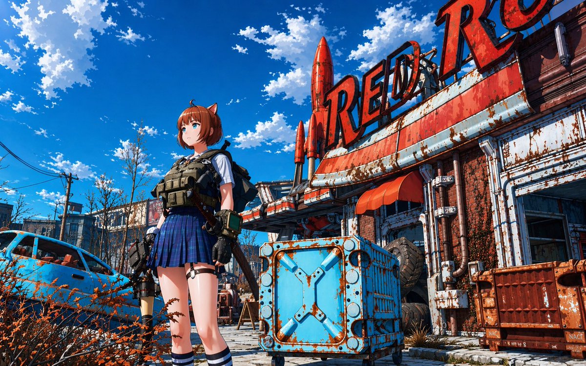 末日废土风战术动漫少女