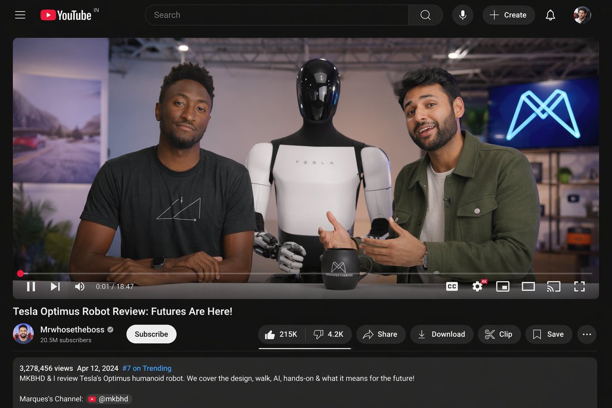 YouTube视频界面模型