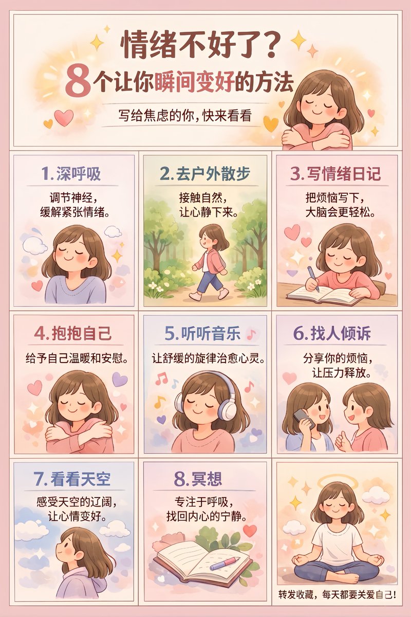 9 格自我关怀信息图