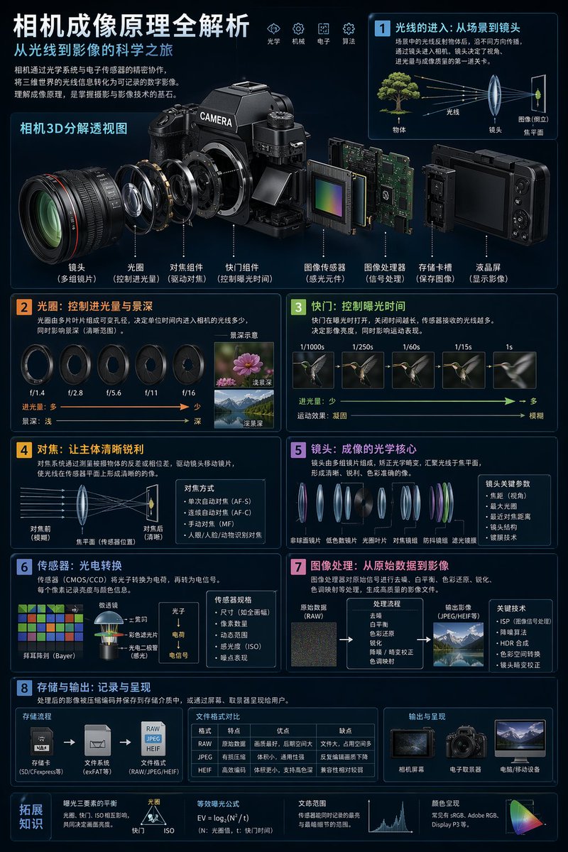 相机成像技术信息图