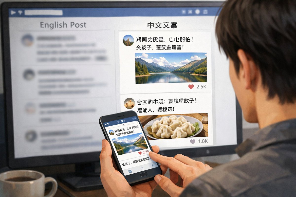 跨设备社交媒体信息流