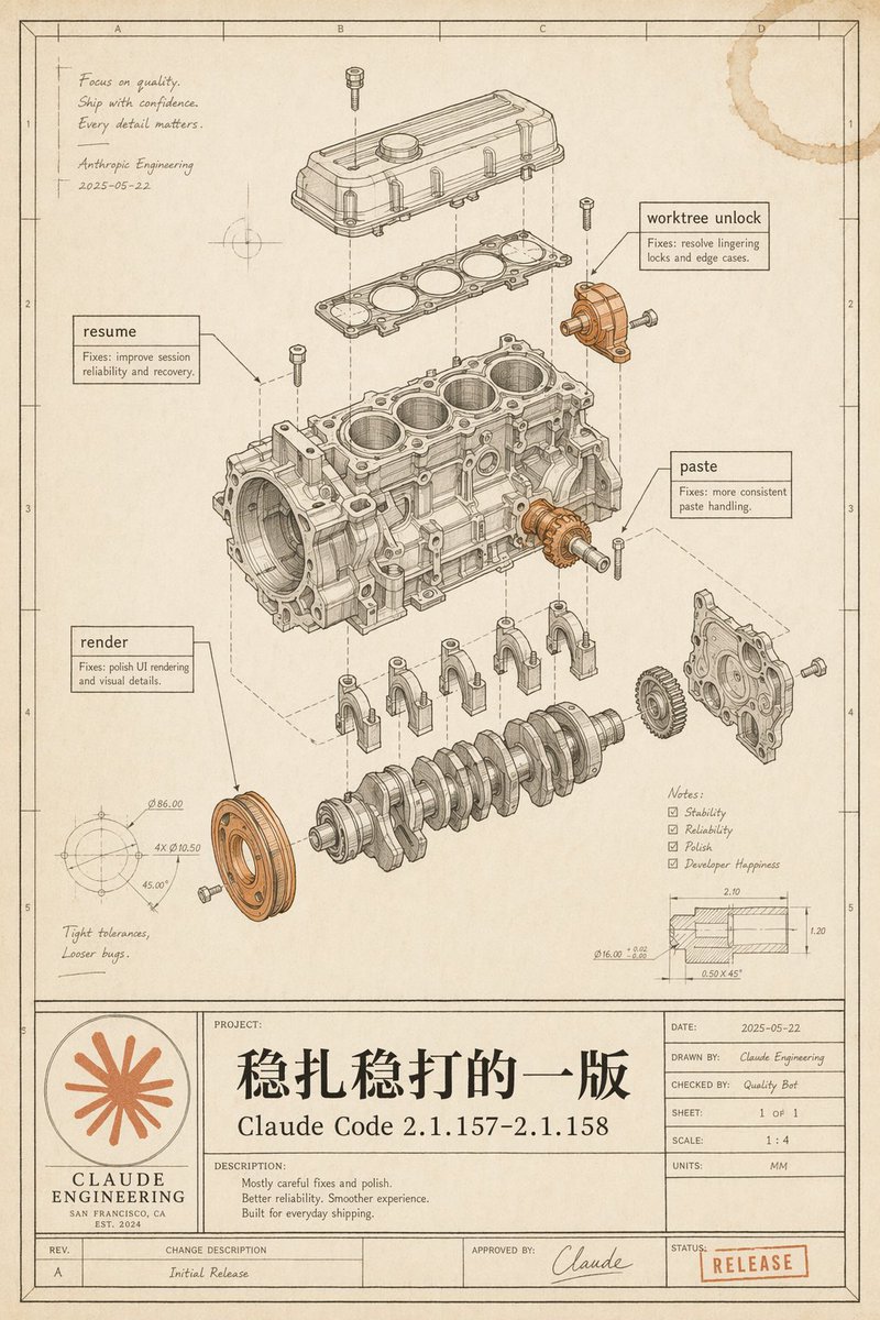 信息图 / 教育视觉 - 复古 Claude Code 蓝图